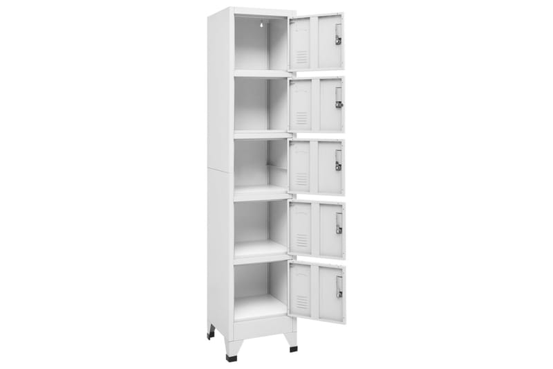 beBasic Förvaringsskåp ljusgrå 38x40x180 cm stål - Grey - Förvaring - Skåp - Förvaringsskåp - Kontorsskåp - Dokumentskåp