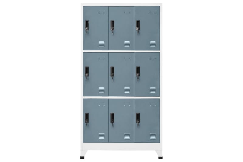beBasic Förvaringsskåp ljusgrå och mörkgrå 90x45x180 cm stål - Grey - Förvaring - Skåp - Förvaringsskåp - Kontorsskåp - Dokumentskåp