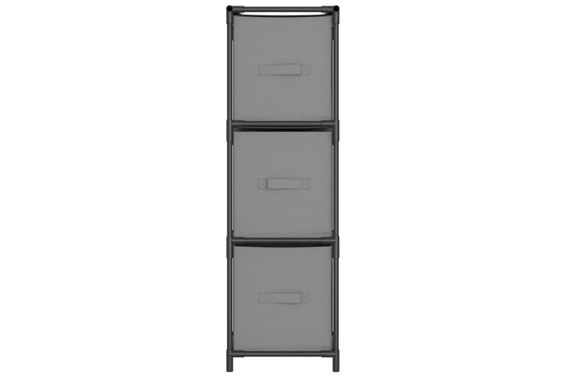 beBasic Förvaringsskåp med 3 tygkorgar grå 34x34x101 cm stål - Grey - Förvaring - Skåp - Förvaringsskåp - Kontorsskåp - Dokumentskåp
