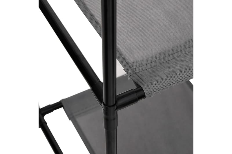 beBasic Förvaringsskåp med 3 tygkorgar grå 34x34x101 cm stål - Grey - Dokumentskåp - Kontorsmöbler