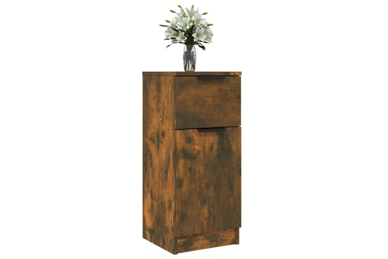beBasic Förvaringsskåp rökfärgad ek 30x30x70 cm konstruerat trä - Brown - Förvaring - Skåp - Förvaringsskåp - Kontorsskåp - Dokumentskåp