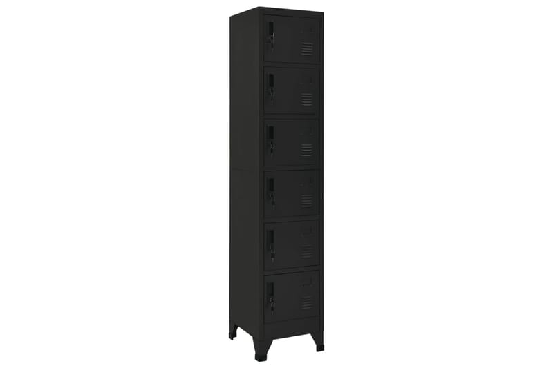 beBasic Förvaringsskåp svart 38x40x180 cm stål - Black - Förvaring - Skåp - Förvaringsskåp - Kontorsskåp - Dokumentskåp