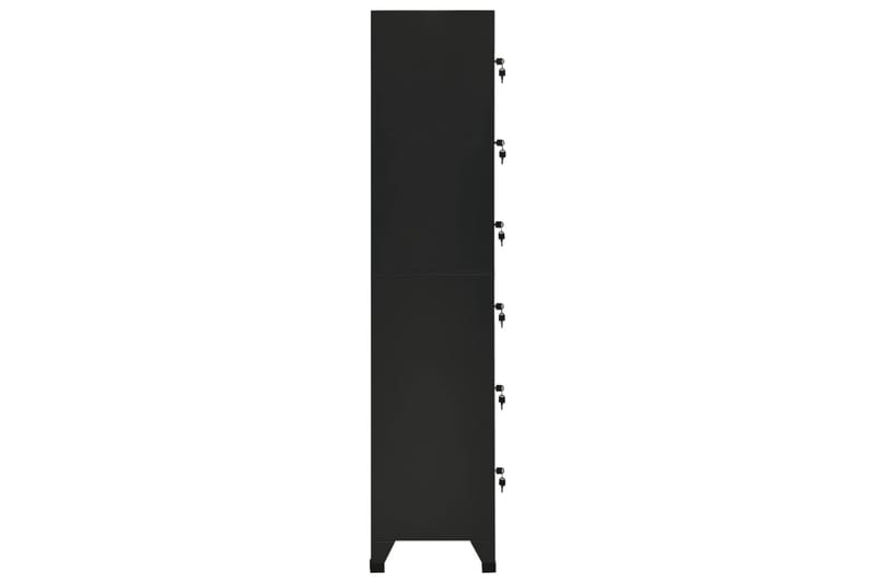 beBasic Förvaringsskåp svart 38x40x180 cm stål - Black - Förvaring - Skåp - Förvaringsskåp - Kontorsskåp - Dokumentskåp