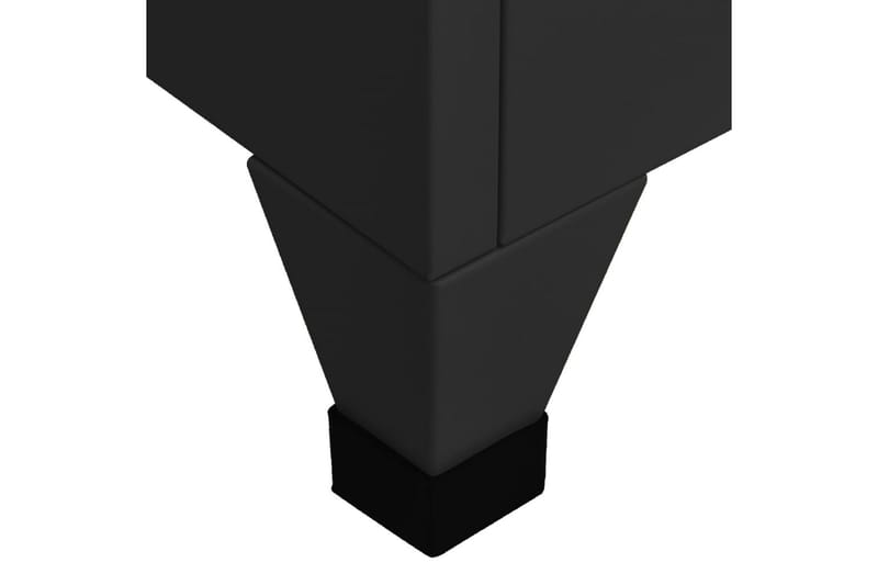 beBasic Förvaringsskåp svart 38x40x180 cm stål - Black - Dokumentskåp - Kontorsmöbler