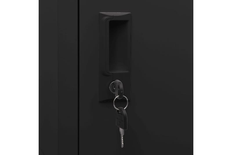 beBasic Förvaringsskåp svart 38x40x180 cm stål - Black - Förvaring - Skåp - Förvaringsskåp - Kontorsskåp - Dokumentskåp