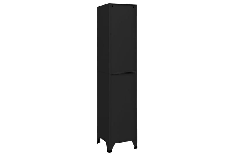 beBasic Förvaringsskåp svart 38x40x180 cm stål - Black - Förvaring - Skåp - Förvaringsskåp - Kontorsskåp - Dokumentskåp