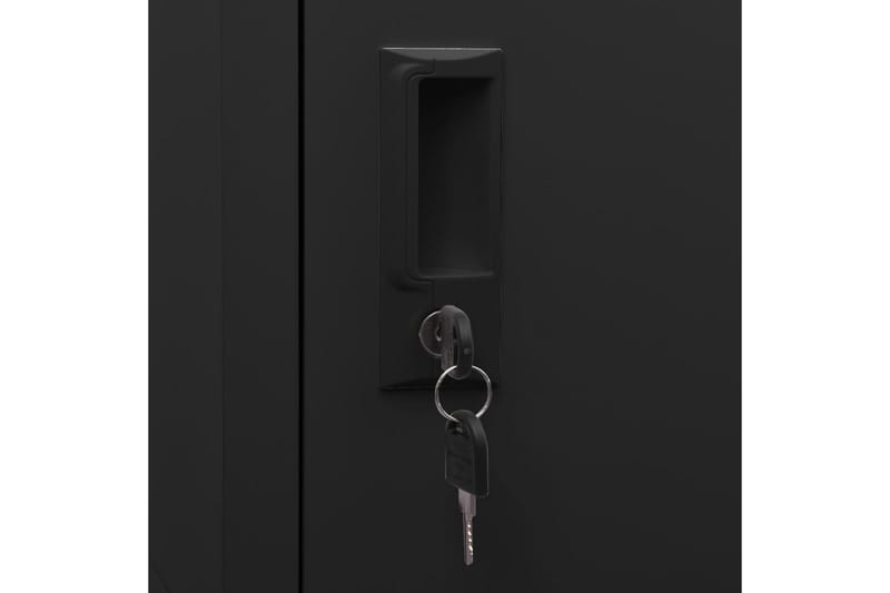 beBasic Förvaringsskåp svart 38x45x180 cm stål - Black - Förvaring - Skåp - Förvaringsskåp - Kontorsskåp - Dokumentskåp