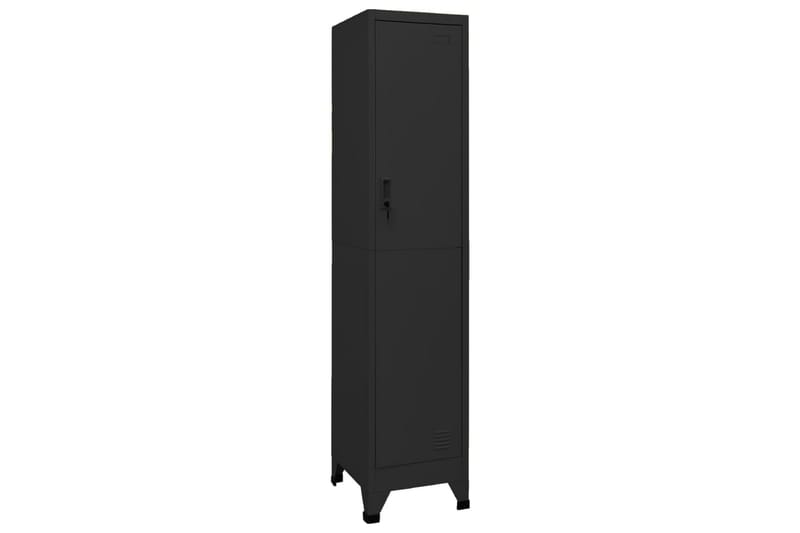 beBasic Förvaringsskåp svart 38x45x180 cm stål - Black - Förvaring - Skåp - Förvaringsskåp - Kontorsskåp - Dokumentskåp