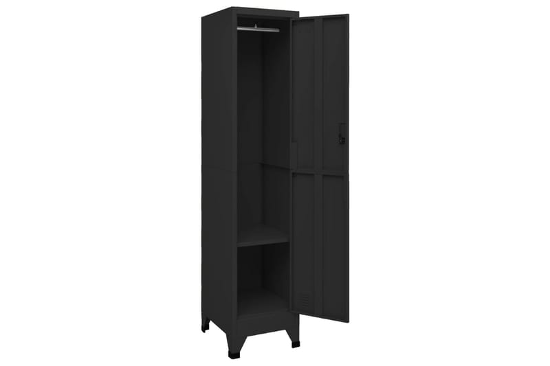 beBasic Förvaringsskåp svart 38x45x180 cm stål - Black - Förvaring - Skåp - Förvaringsskåp - Kontorsskåp - Dokumentskåp