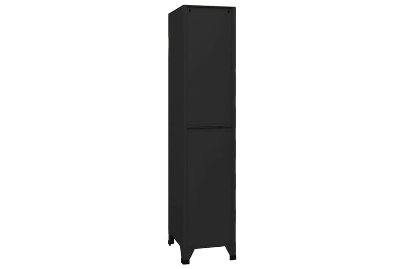beBasic Förvaringsskåp svart 38x45x180 cm stål - Black - Förvaring - Skåp - Förvaringsskåp - Kontorsskåp - Dokumentskåp