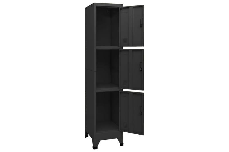 beBasic Förvaringsskåp svart 38x45x180 cm stål - Black - Förvaring - Skåp - Förvaringsskåp - Kontorsskåp - Dokumentskåp