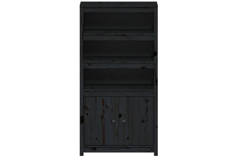 beBasic Förvaringsskåp svart 80x35x154 cm massiv furu - Black - Förvaring - Skåp - Förvaringsskåp - Kontorsskåp - Dokumentskåp