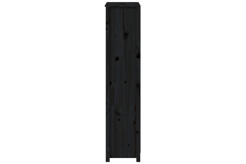 beBasic Förvaringsskåp svart 80x35x154 cm massiv furu - Black - Förvaring - Skåp - Förvaringsskåp - Kontorsskåp - Dokumentskåp