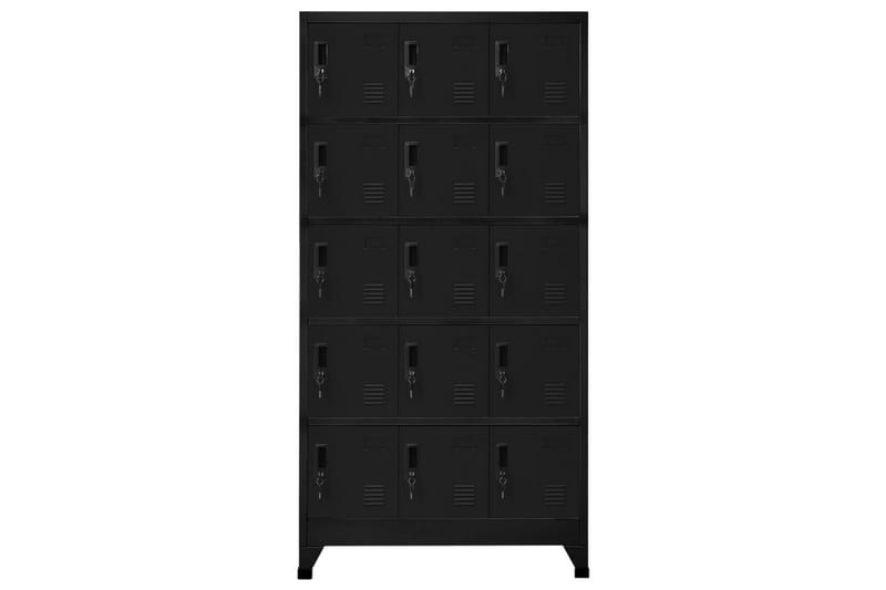 beBasic Förvaringsskåp svart 90x40x180 cm stål - Black - Förvaring - Skåp - Förvaringsskåp - Kontorsskåp - Dokumentskåp