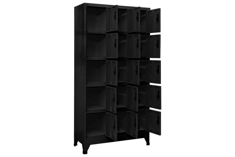 beBasic Förvaringsskåp svart 90x40x180 cm stål - Black - Förvaring - Skåp - Förvaringsskåp - Kontorsskåp - Dokumentskåp