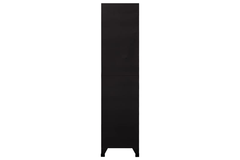 beBasic Förvaringsskåp svart 90x40x180 cm stål - Black - Dokumentskåp - Kontorsmöbler
