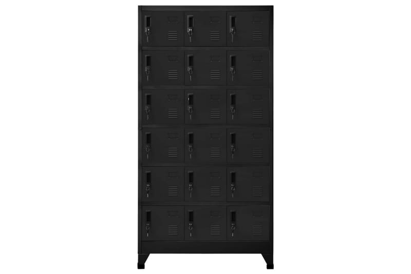beBasic Förvaringsskåp svart 90x40x180 cm stål - Black - Förvaring - Skåp - Förvaringsskåp - Kontorsskåp - Dokumentskåp