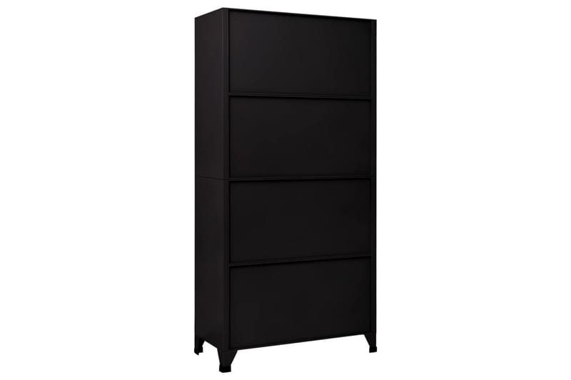 beBasic Förvaringsskåp svart 90x45x180 cm stål - Black - Förvaring - Skåp - Förvaringsskåp - Kontorsskåp - Dokumentskåp