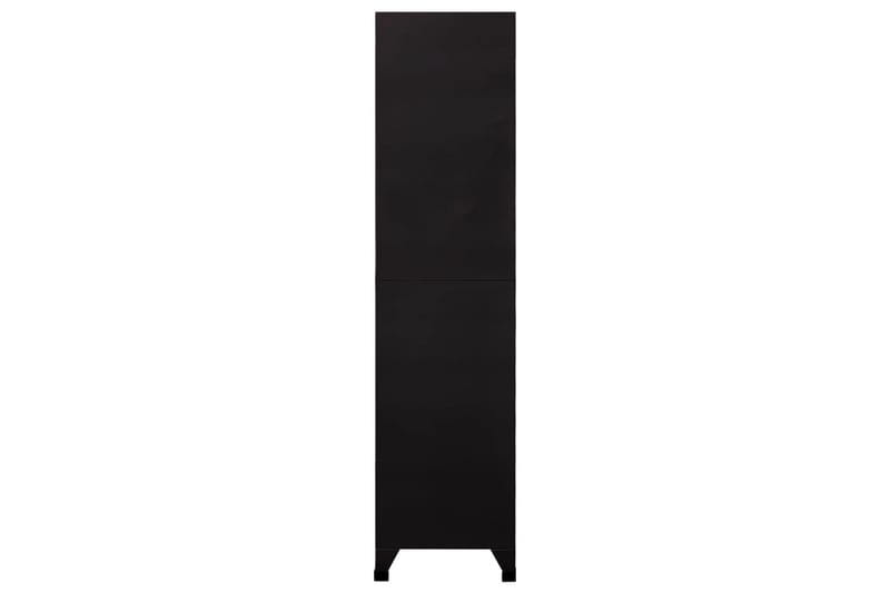 beBasic Förvaringsskåp svart 90x45x180 cm stål - Black - Dokumentskåp - Kontorsmöbler