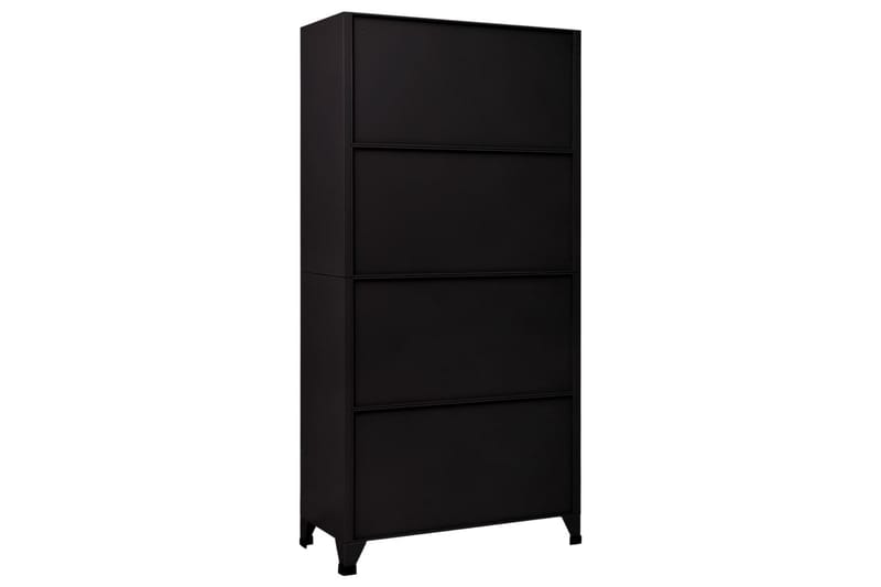 beBasic Förvaringsskåp svart 90x45x180 cm stål - Black - Förvaring - Skåp - Förvaringsskåp - Kontorsskåp - Dokumentskåp