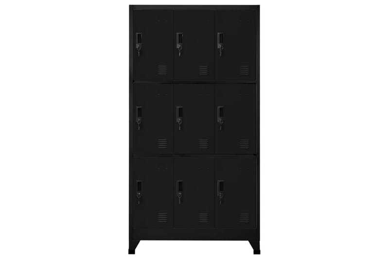 beBasic Förvaringsskåp svart 90x45x180 cm stål - Black - Förvaring - Skåp - Förvaringsskåp - Kontorsskåp - Dokumentskåp