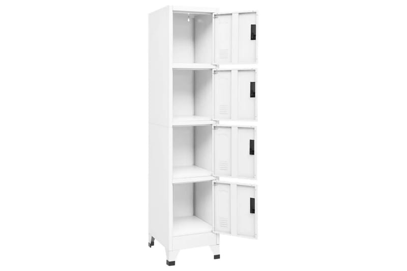beBasic Förvaringsskåp vit 38x45x180 cm stål - White - Förvaring - Skåp - Förvaringsskåp - Kontorsskåp - Dokumentskåp