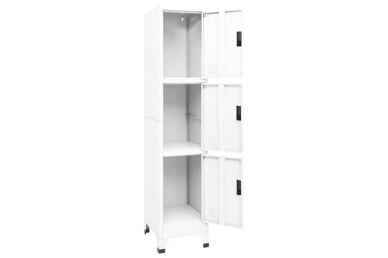 beBasic Förvaringsskåp vit 38x45x180 cm stål - White - Dokumentskåp - Kontorsmöbler