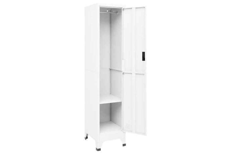 beBasic Förvaringsskåp vit 38x45x180 cm stål - White - Dokumentskåp - Kontorsmöbler