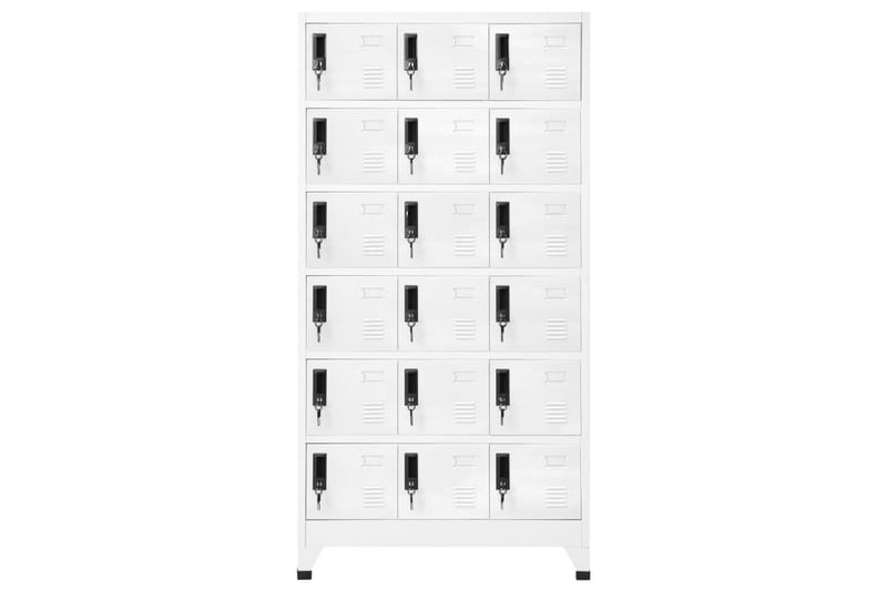 beBasic Förvaringsskåp vit 90x40x180 cm stål - White - Förvaring - Skåp - Förvaringsskåp - Kontorsskåp - Dokumentskåp