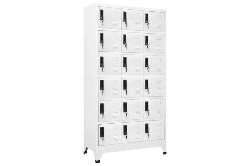 beBasic Förvaringsskåp vit 90x40x180 cm stål - White - Dokumentskåp - Kontorsmöbler