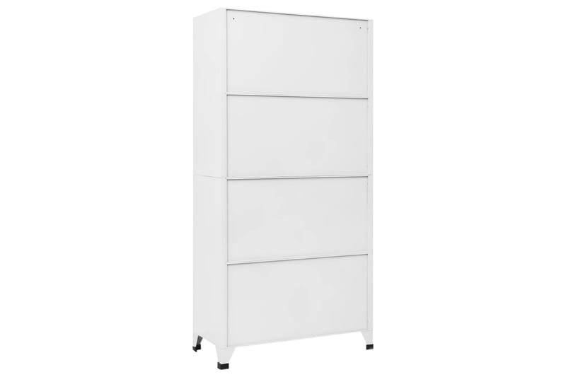 beBasic Förvaringsskåp vit 90x40x180 cm stål - White - Dokumentskåp - Kontorsmöbler