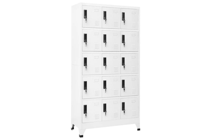 beBasic Förvaringsskåp vit 90x40x180 cm stål - White - Dokumentskåp - Kontorsmöbler