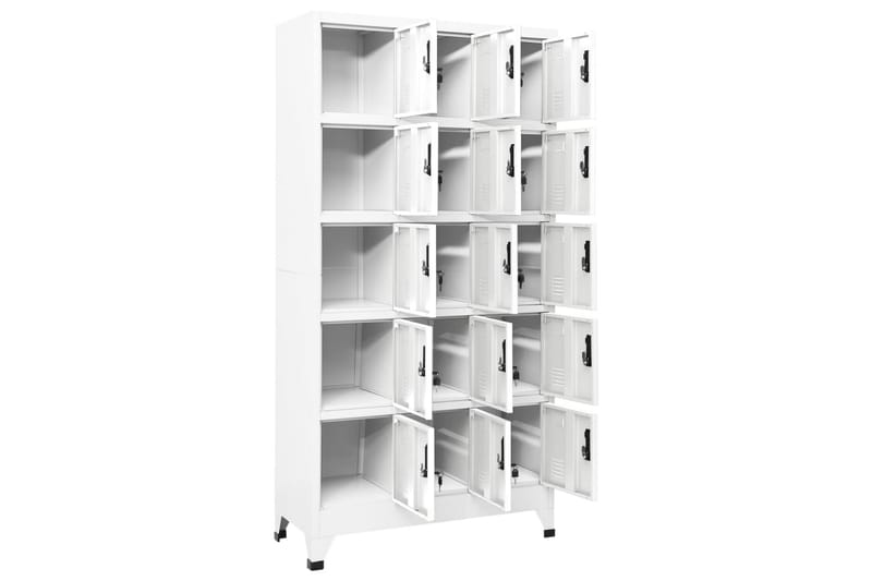 beBasic Förvaringsskåp vit 90x40x180 cm stål - White - Förvaring - Skåp - Förvaringsskåp - Kontorsskåp - Dokumentskåp