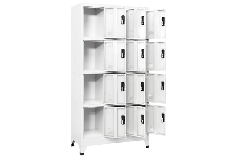 beBasic Förvaringsskåp vit 90x45x180 cm stål - White - Förvaring - Skåp - Förvaringsskåp - Kontorsskåp - Dokumentskåp