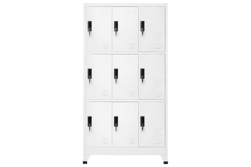 beBasic Förvaringsskåp vit 90x45x180 cm stål - White - Förvaring - Skåp - Förvaringsskåp - Kontorsskåp - Dokumentskåp
