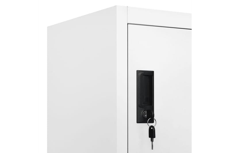 beBasic Förvaringsskåp vit 90x45x180 cm stål - White - Förvaring - Skåp - Förvaringsskåp - Kontorsskåp - Dokumentskåp