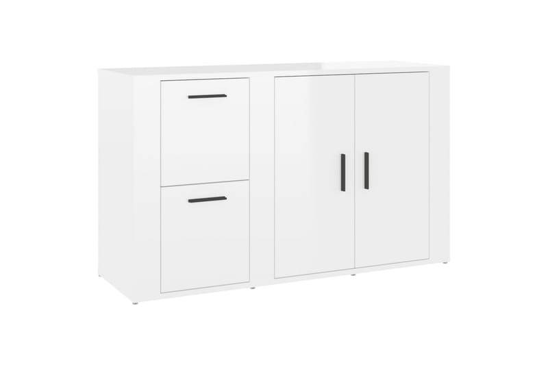beBasic Förvaringsskåp vit högglans 100x33x59,5 cm konstruerat trä - White - Förvaring - Skåp - Förvaringsskåp - Kontorsskåp - Dokumentskåp