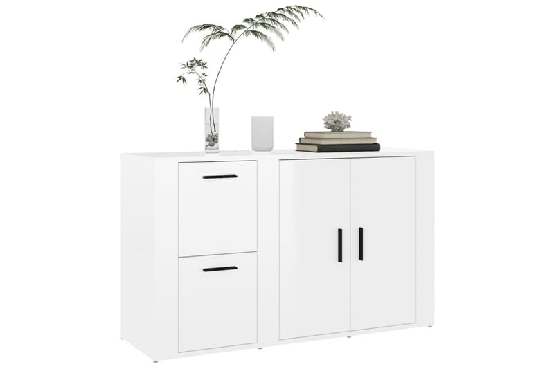 beBasic Förvaringsskåp vit högglans 100x33x59,5 cm konstruerat trä - White - Förvaring - Skåp - Förvaringsskåp - Kontorsskåp - Dokumentskåp
