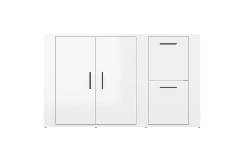 beBasic Förvaringsskåp vit högglans 100x33x59,5 cm konstruerat trä - White - Förvaring - Skåp - Förvaringsskåp - Kontorsskåp - Dokumentskåp