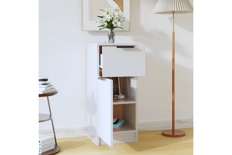 beBasic Förvaringsskåp vit högglans 30x30x70 cm konstruerat trä - White - Förvaring - Skåp - Förvaringsskåp - Kontorsskåp - Dokumentskåp