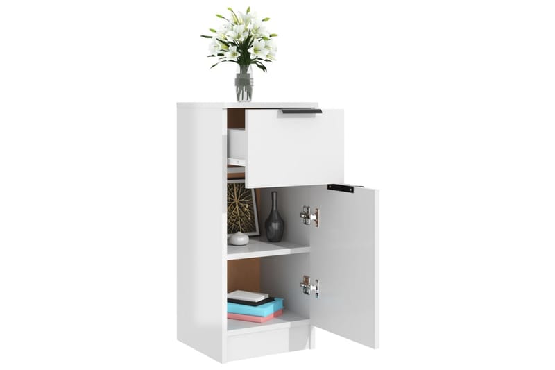 beBasic Förvaringsskåp vit högglans 30x30x70 cm konstruerat trä - White - Förvaring - Skåp - Förvaringsskåp - Kontorsskåp - Dokumentskåp