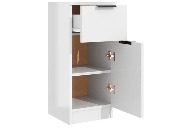 beBasic Förvaringsskåp vit högglans 30x30x70 cm konstruerat trä - White - Dokumentskåp - Kontorsmöbler