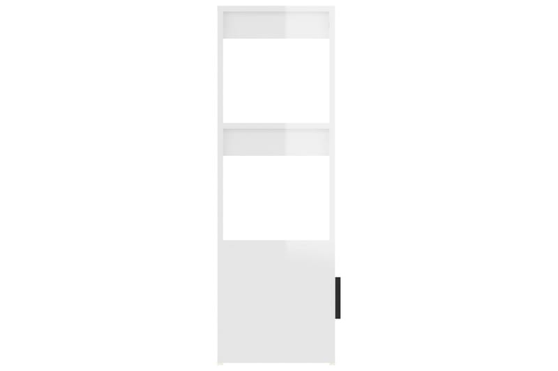beBasic Förvaringsskåp vit högglans 80x30x90 cm konstruerat trä - White - Dokumentskåp - Kontorsmöbler