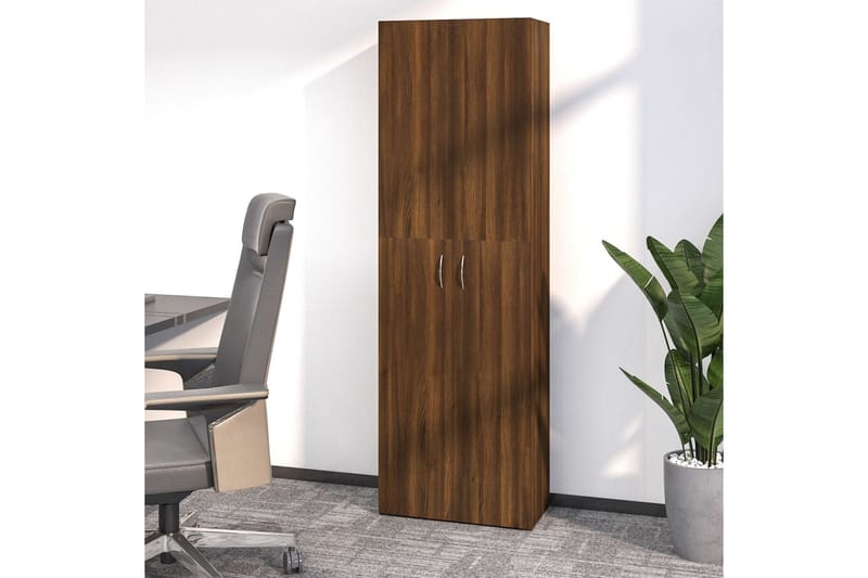 beBasic Kontorsskåp brun ek 60x32x190 cm konstruerat trä - Brown - Förvaring - Skåp - Förvaringsskåp - Kontorsskåp - Arkivskåp & hängmappsskåp