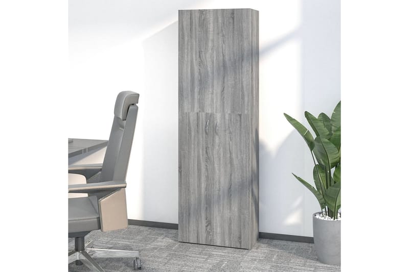 beBasic Kontorsskåp grå sonoma 60x32x190 cm konstruerat trä - Grey - Förvaring - Skåp - Förvaringsskåp - Kontorsskåp - Arkivskåp & hängmappsskåp