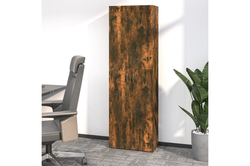 beBasic Kontorsskåp rökfärgad ek 60x32x190 cm konstruerat trä - Brown - Förvaring - Skåp - Förvaringsskåp - Kontorsskåp - Arkivskåp & hängmappsskåp