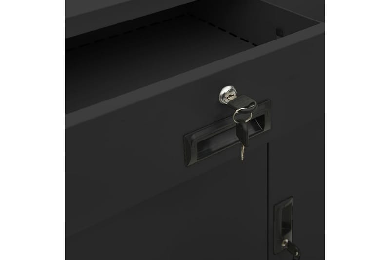 Dokumentskåp antracit 90x40x102 cm stål - Antracit - Förvaring - Skåp - Förvaringsskåp - Kontorsskåp - Dokumentskåp