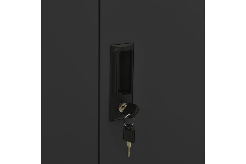 Dokumentskåp antracit 90x40x102 cm stål - Antracit - Förvaring - Skåp - Förvaringsskåp - Kontorsskåp - Dokumentskåp