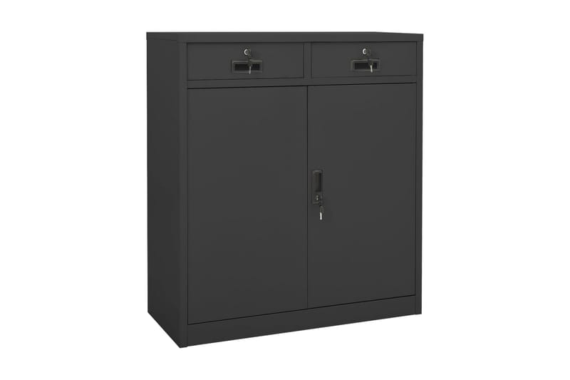 Dokumentskåp antracit 90x40x102 cm stål - Antracit - Förvaring - Skåp - Förvaringsskåp - Kontorsskåp - Dokumentskåp