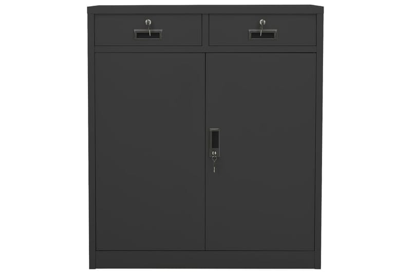 Dokumentskåp antracit 90x40x102 cm stål - Antracit - Förvaring - Skåp - Förvaringsskåp - Kontorsskåp - Dokumentskåp
